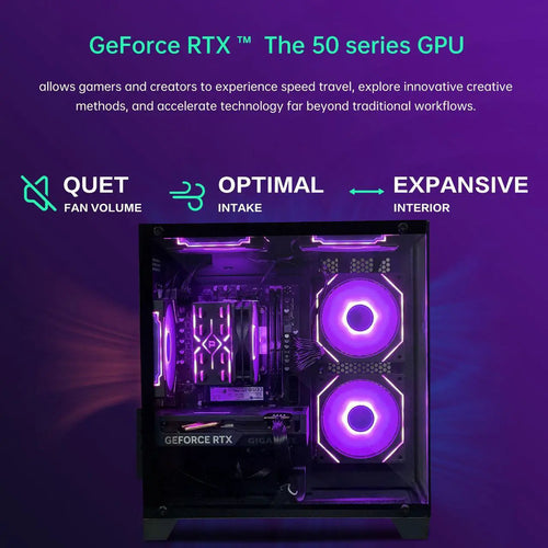 AOACE Gaming PC Desktop INTEL Core i5 14400F 2.5 GHz, NVIDIA RTX 5060 8G DLSS 4, 32GB DDR4 RAM 3200MHz,1TB NVMe PCIe4.0, Wi-Fi6E, Game Design Office console,Sea View Room,Windows 11 Home 64-bit
